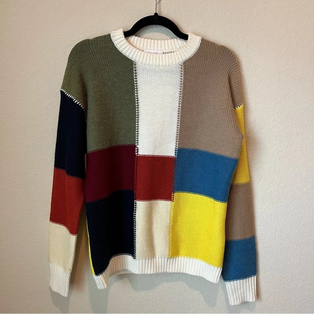 See by Chloe Bright Sweater in Multicolor Brown - Picture 2 of 6